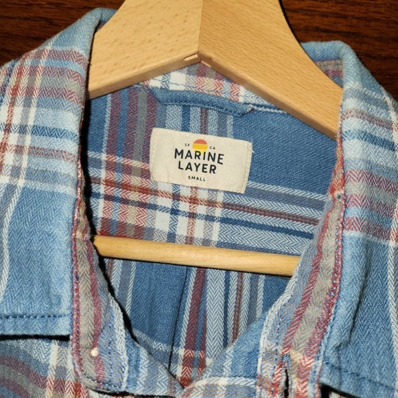 Marine Layer "Broken Twill" shirt, Men's Small - Picture 2 of 2